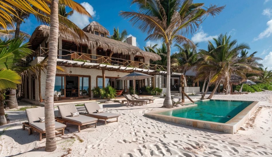 a beachfront house as a Tulum Real Estate Investment