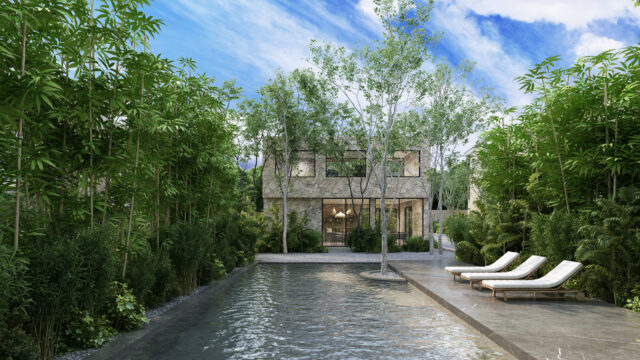 “Luxury 3-Bedroom Townhouse with Private Rooftop Pool in Tulum Jungle”